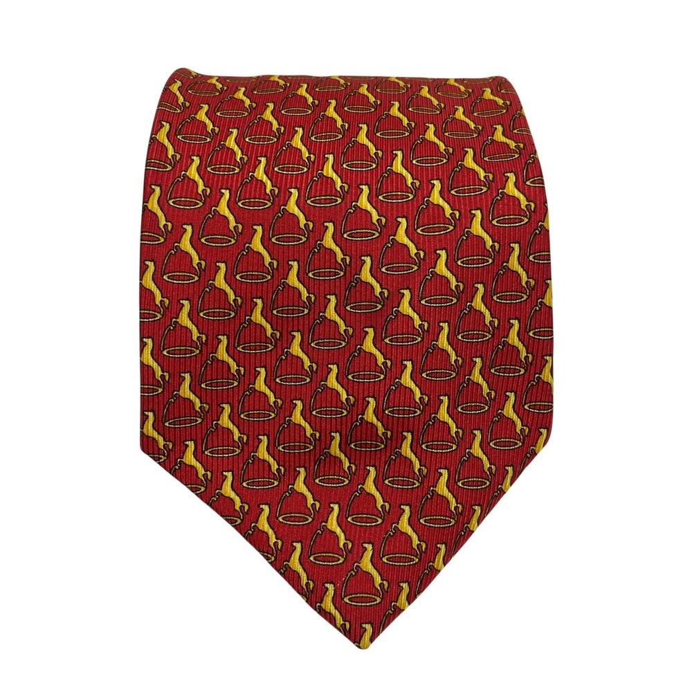 Sivone New York Mens Tie Silk Horse Bit Print Luxury Italian Made